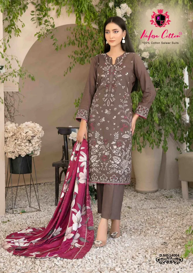 Monsoon Vol 14 By Nafisa Karachi Cotton Dress Material Wholesale Shop In Surat